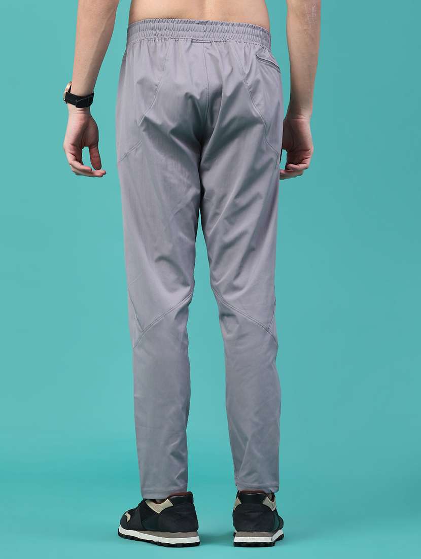 men solid mid rise full length track pant - 22273325 -  Standard Image - 3