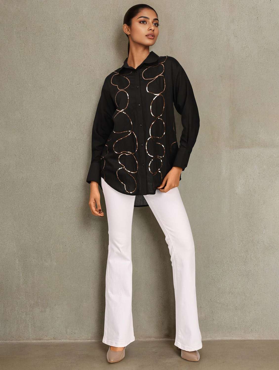 women collared long sleeve regular shirt - 22273749 -  Standard Image - 3