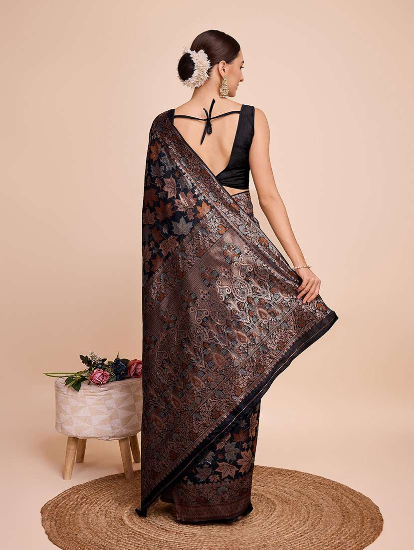 women self design banarasi saree with blouse - 22274080 -  Standard Image - 3