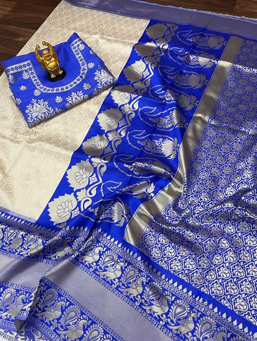 women self design banarasi saree with blouse - 22274180 -  Standard Image - 5