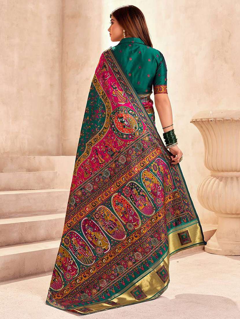 women self design bordered saree with blouse - 22274211 -  Standard Image - 3