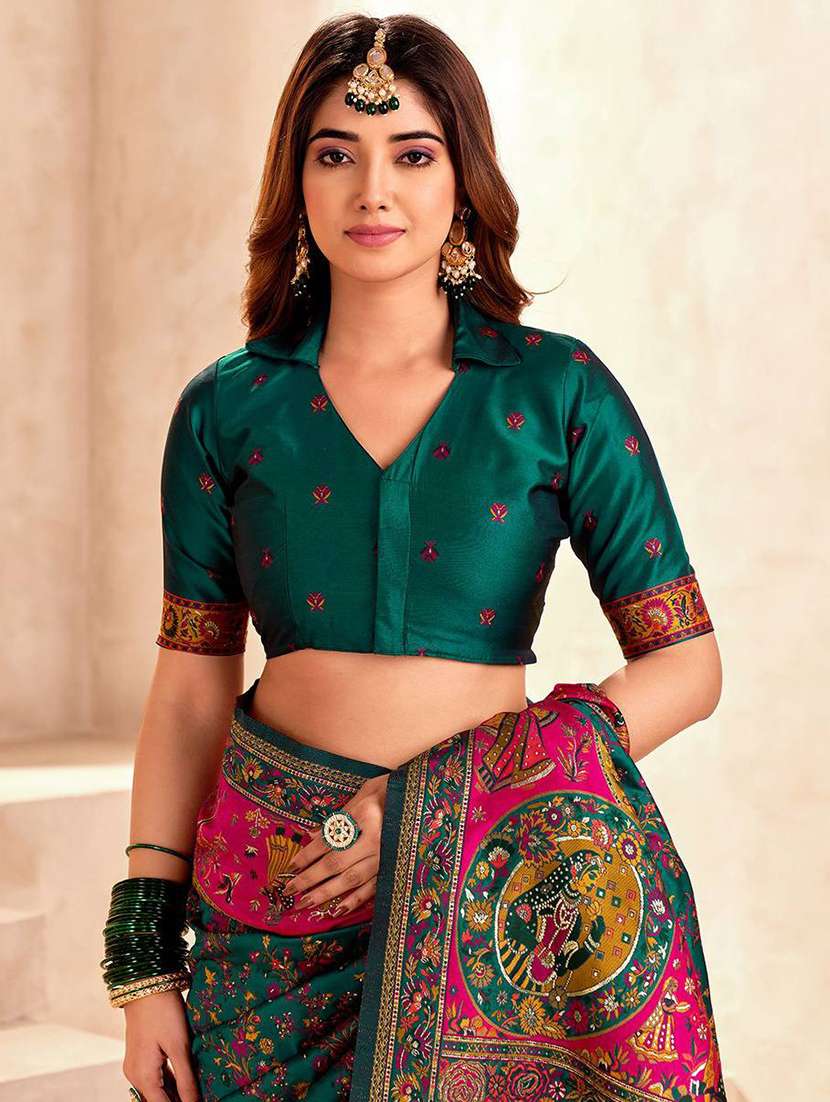 women self design bordered saree with blouse - 22274211 -  Standard Image - 5