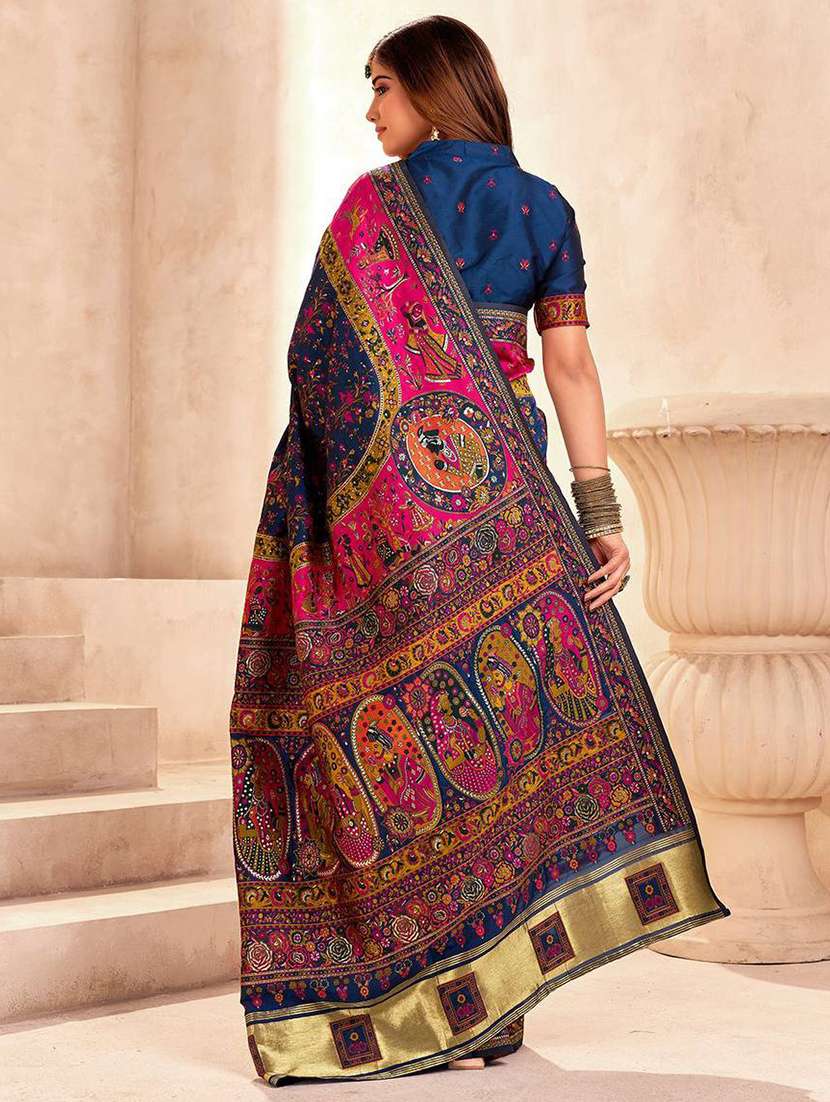 women self design bordered saree with blouse - 22274212 -  Standard Image - 3