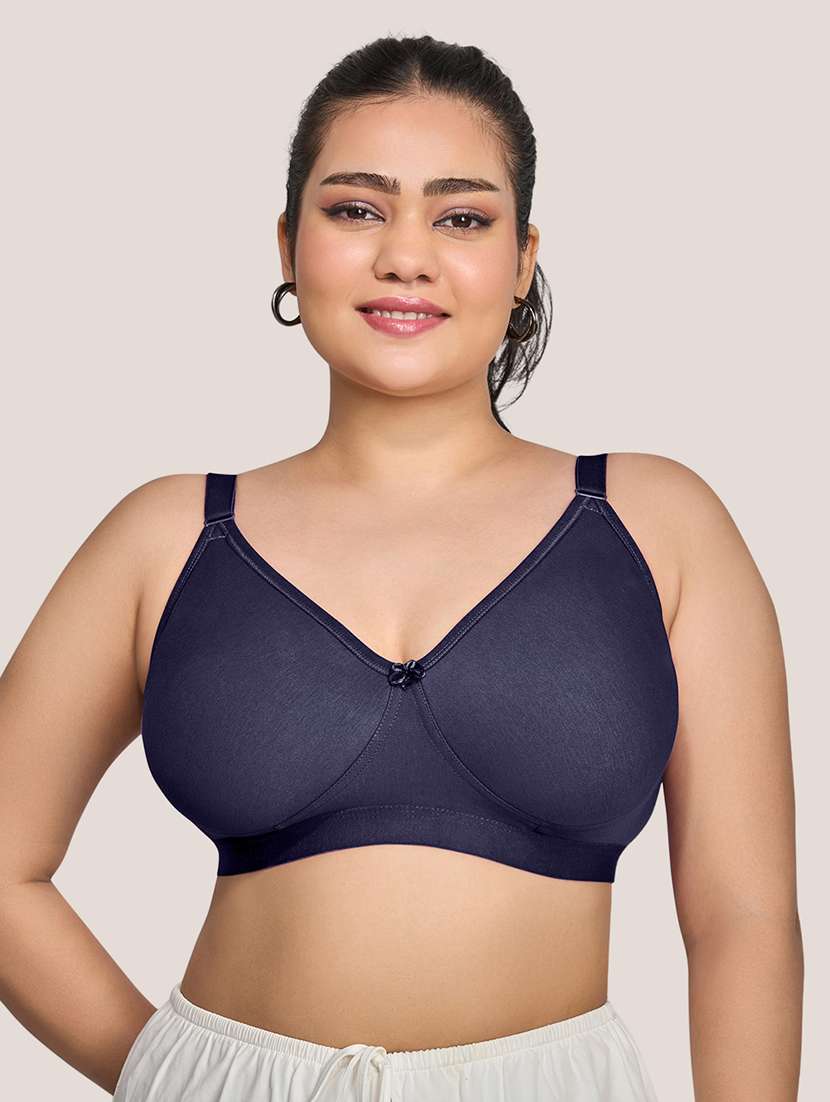 wome pack of 3  plus size solid minimizer bra - 22274244 -  Standard Image - 3