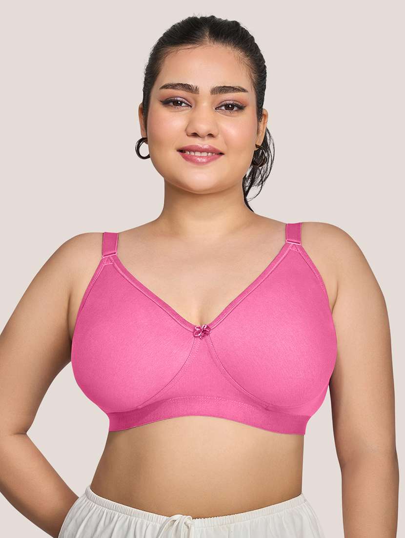wome pack of 3  plus size solid minimizer bra - 22274244 -  Standard Image - 5