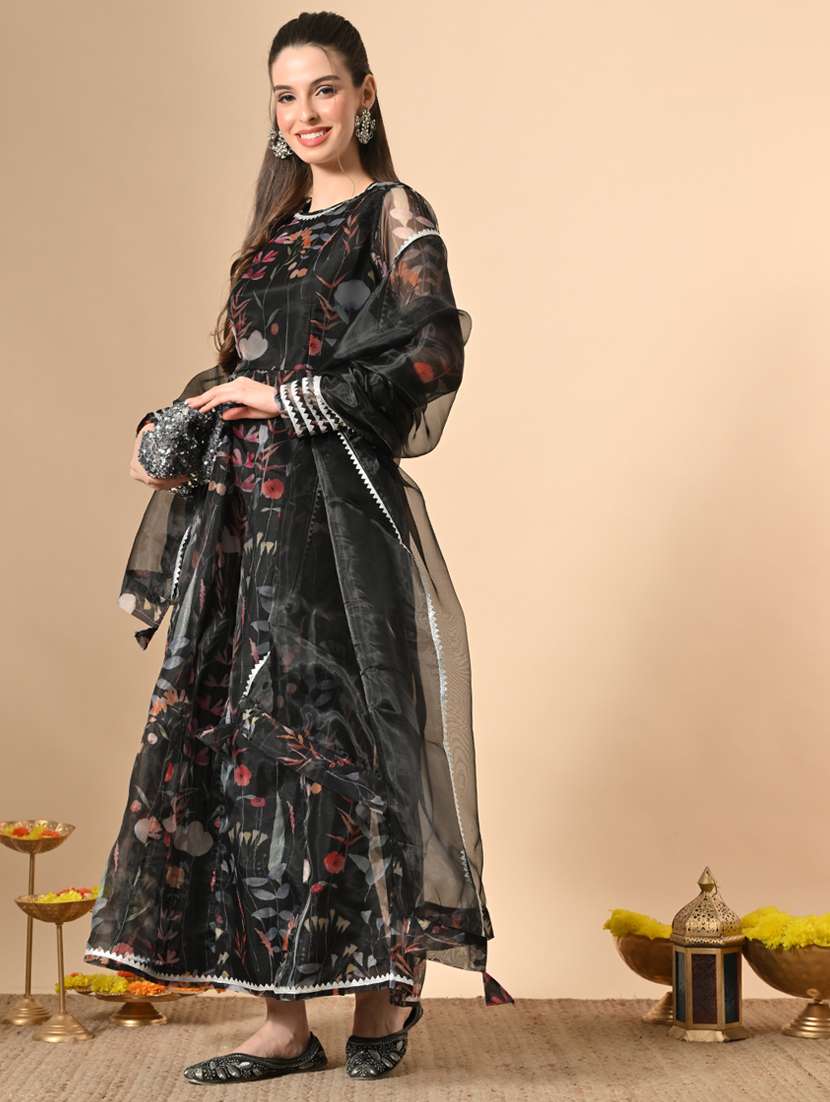 women floral print long sleeve anarkali kurta - 22274267 -  Standard Image - 3