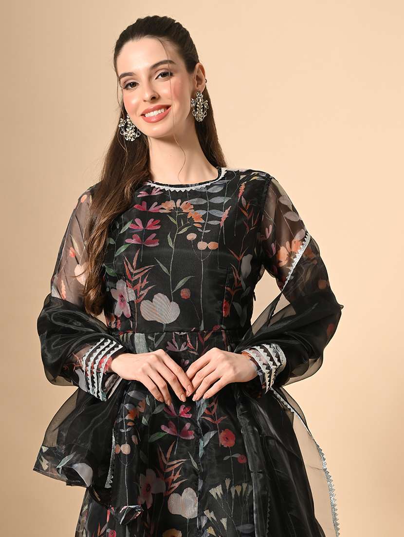 women floral print long sleeve anarkali kurta - 22274267 -  Standard Image - 5