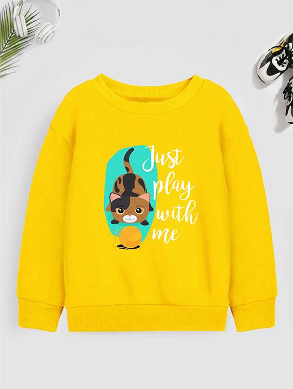 boys front print long sleeve sweatshirt