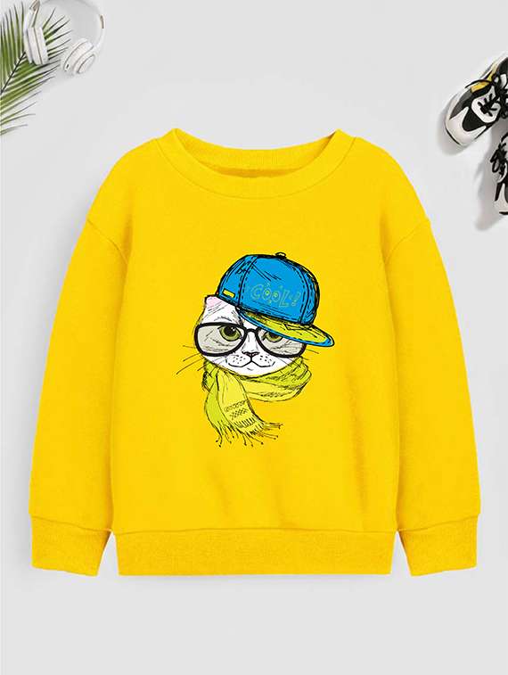 boys front print long sleeve sweatshirt