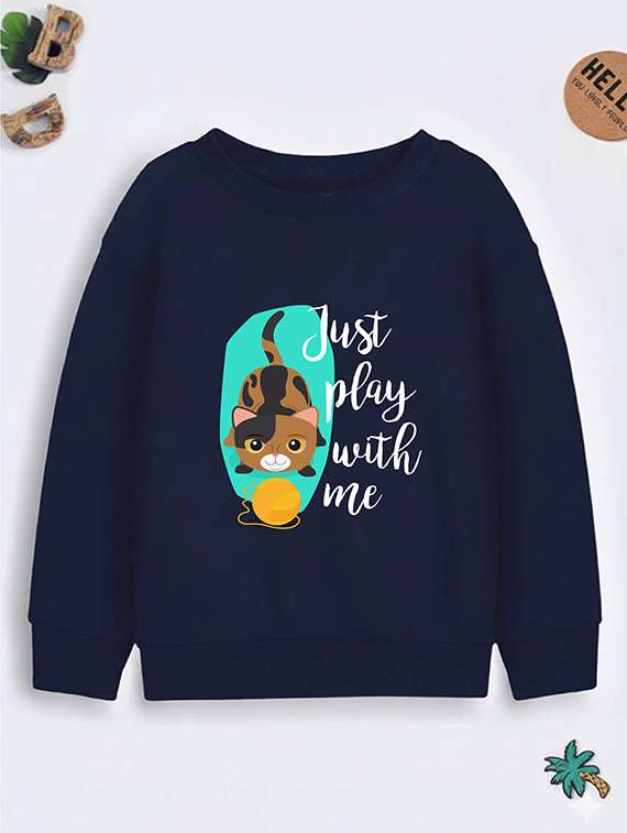 boys front print long sleeve sweatshirt