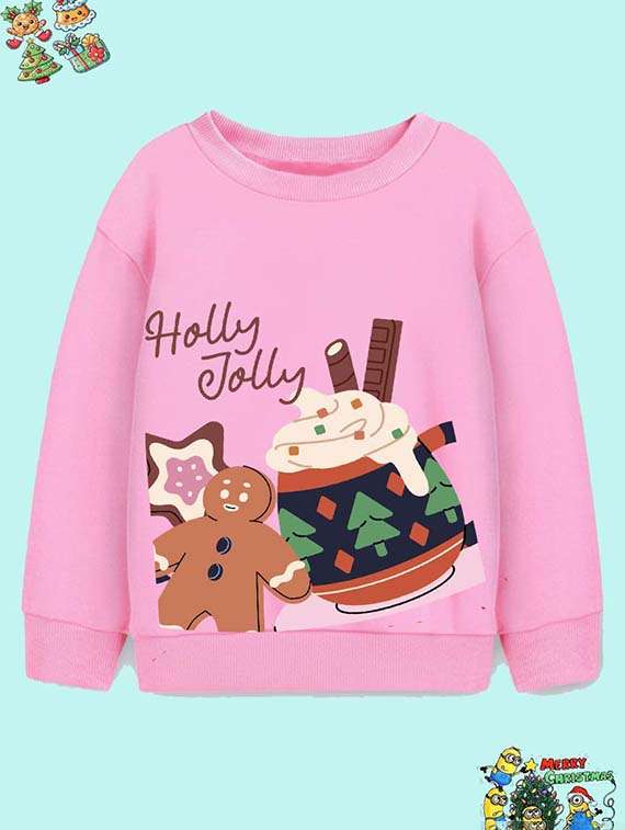 girls printed long sleeve sweatshirt 