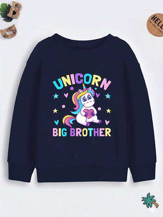 girls front print long sleeve sweatshirt