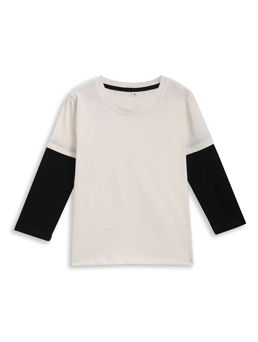 girls color blocked long sleeve t-shirt