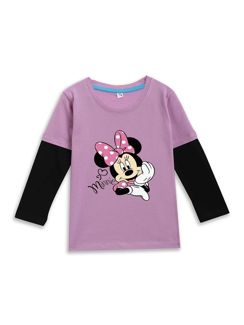 girls printed long sleeve tee