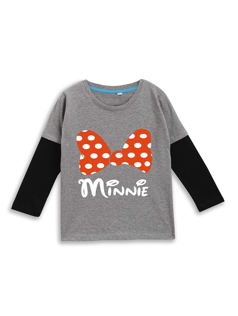 girls printed long sleeve tee