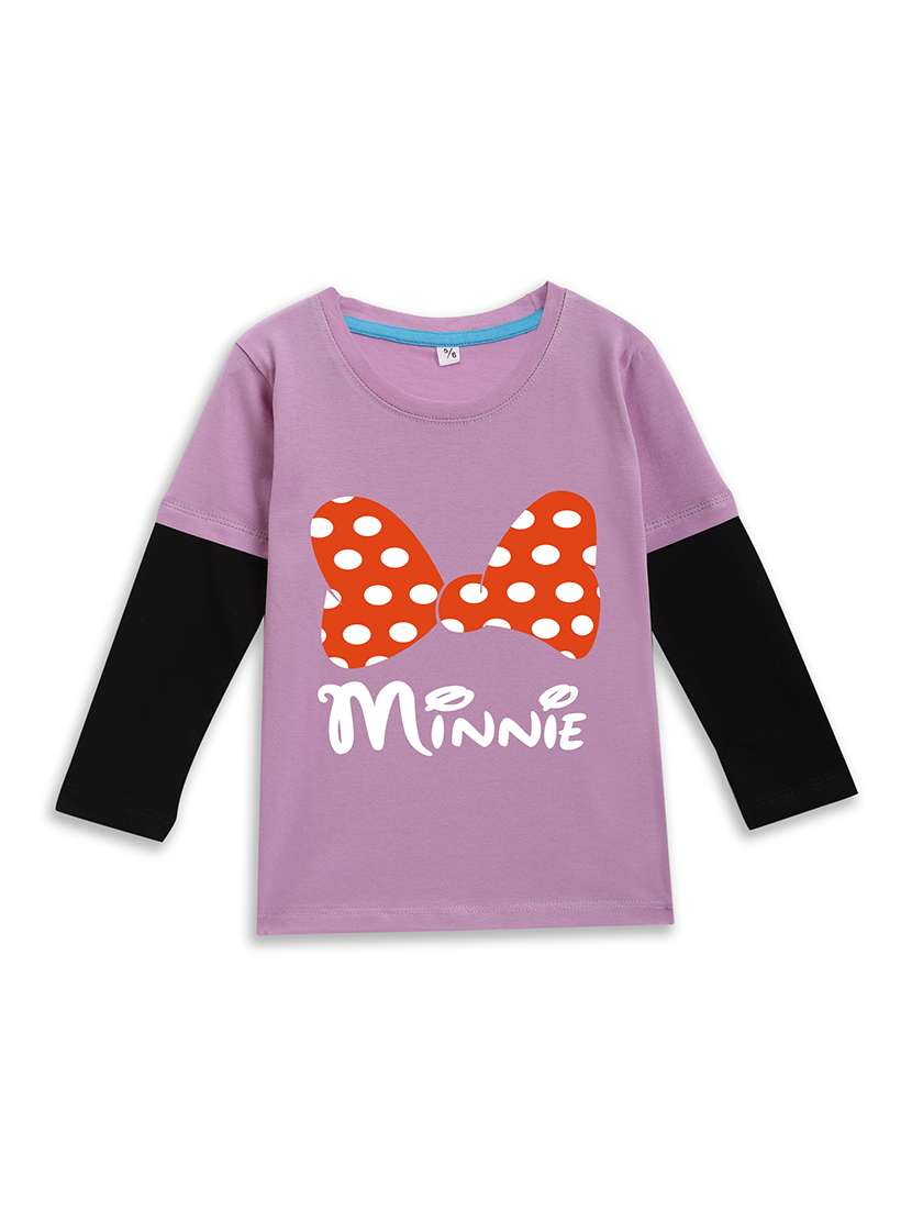 girls printed long sleeve tee