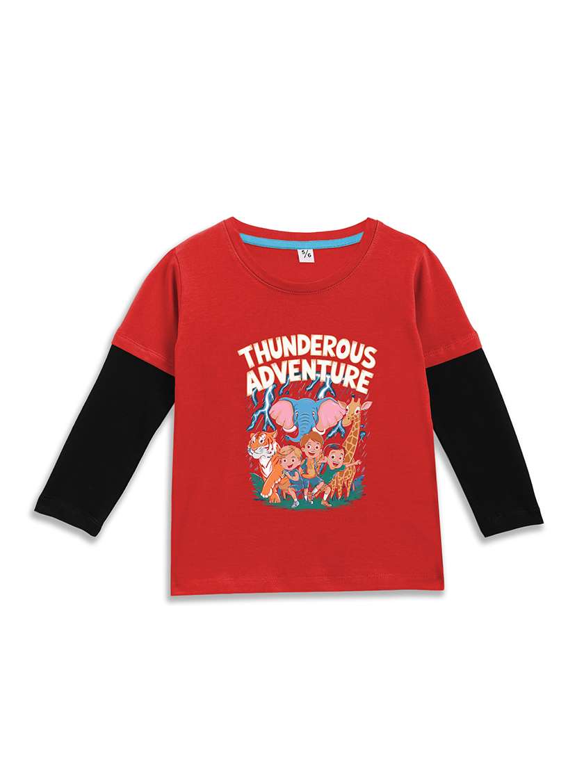 girls printed long sleeve tee