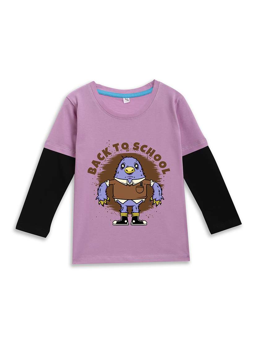 girls printed long sleeve tee