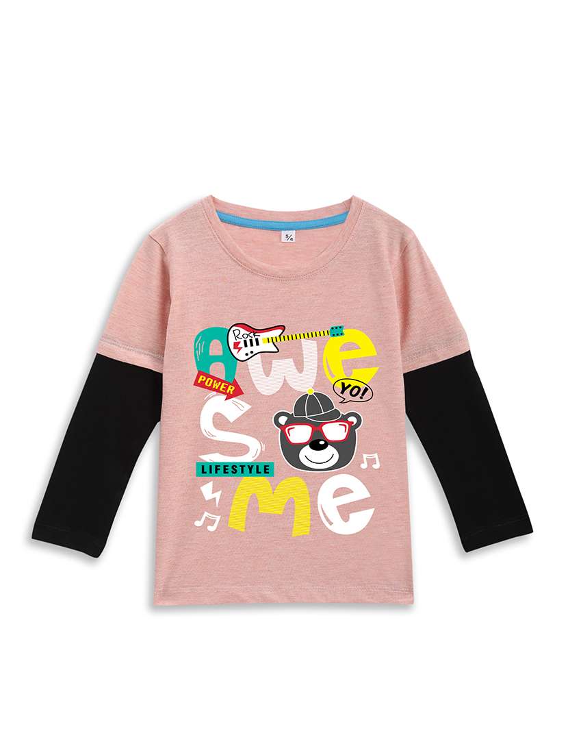 girls printed long sleeve tee