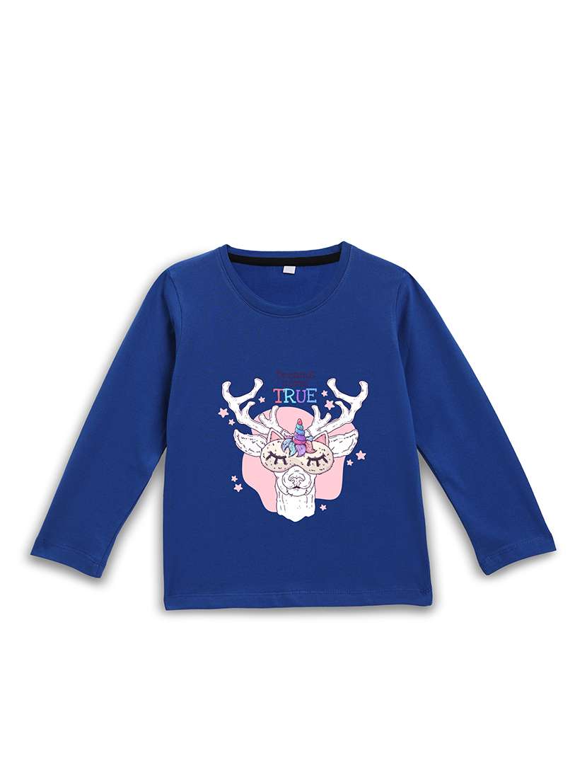 girls printed long sleeve tee
