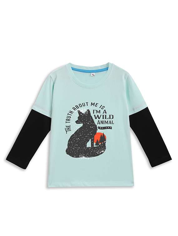 girls printed long sleeve tee
