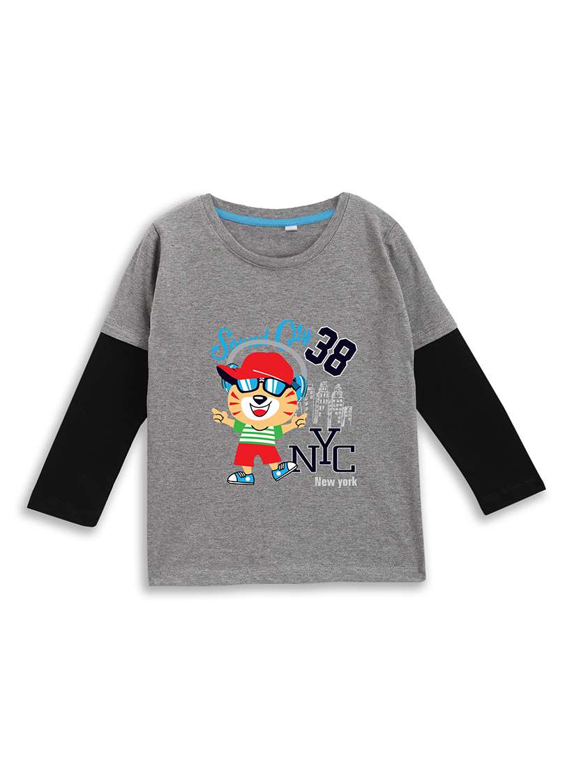 girls printed long sleeve tee
