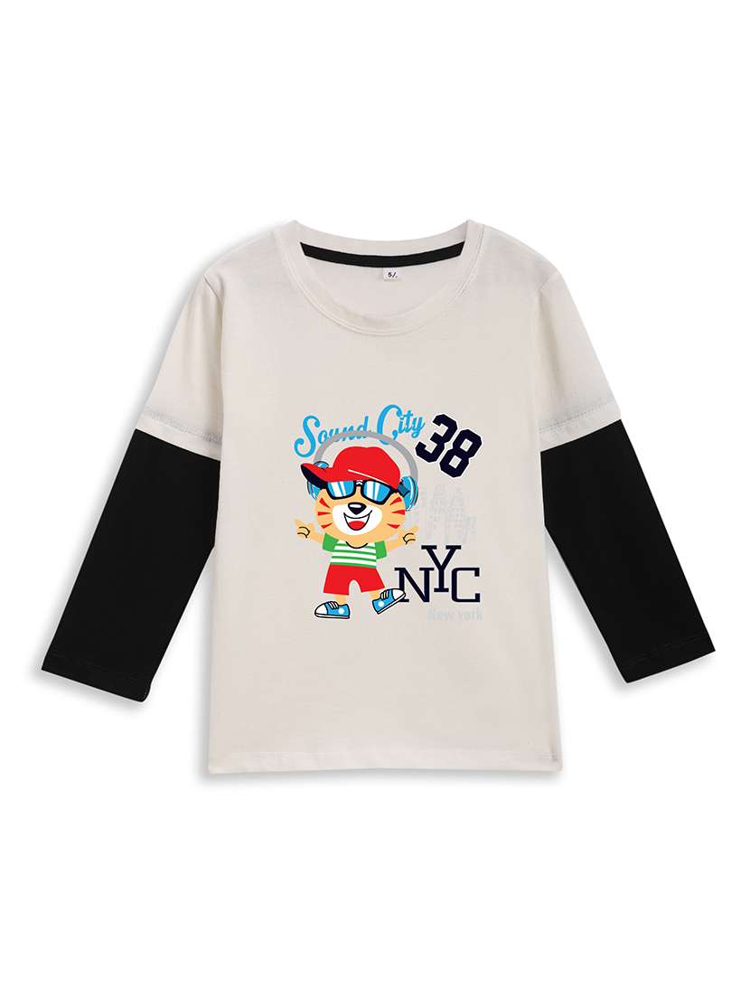 girls printed long sleeve tee