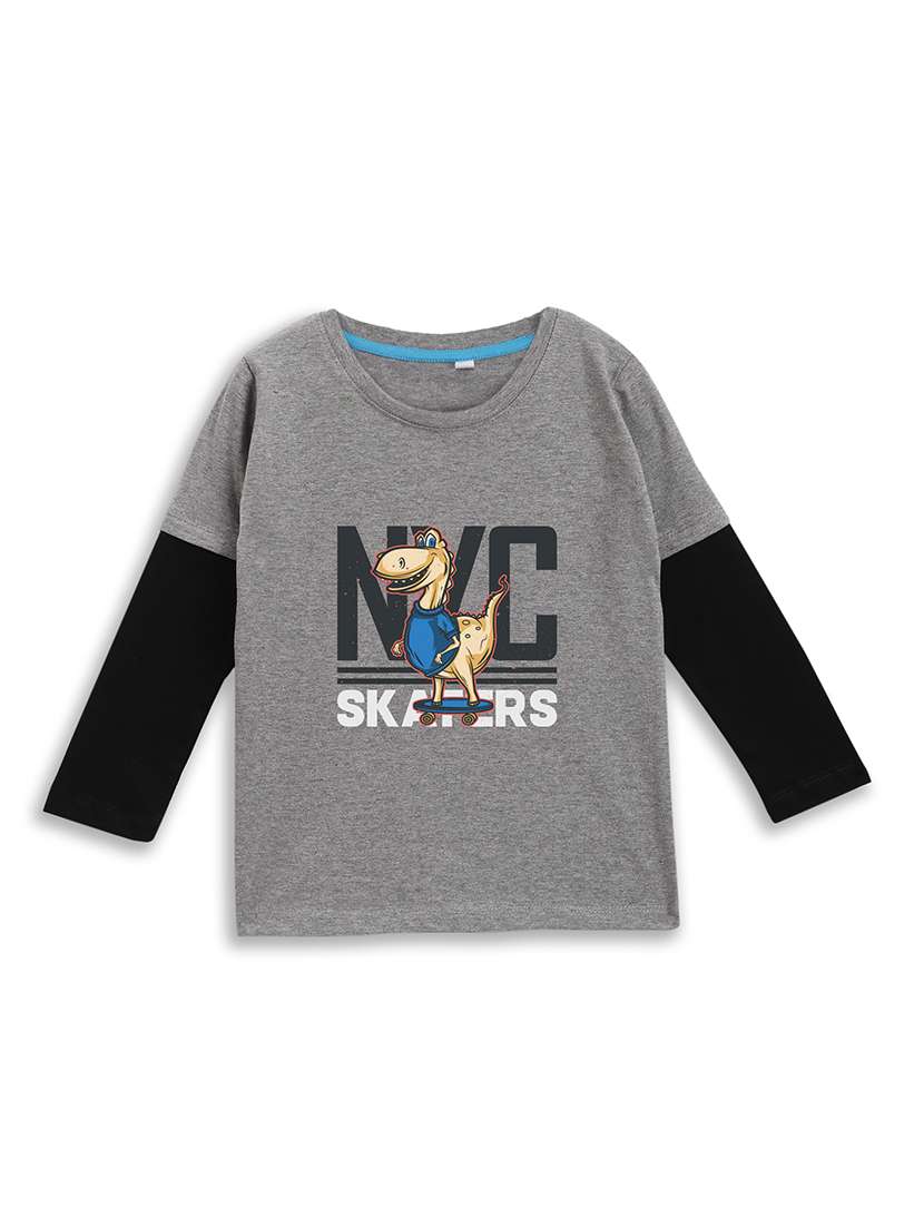 girls printed long sleeve tee