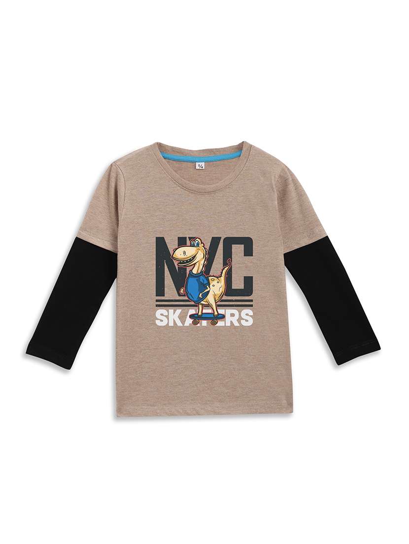 girls printed long sleeve tee