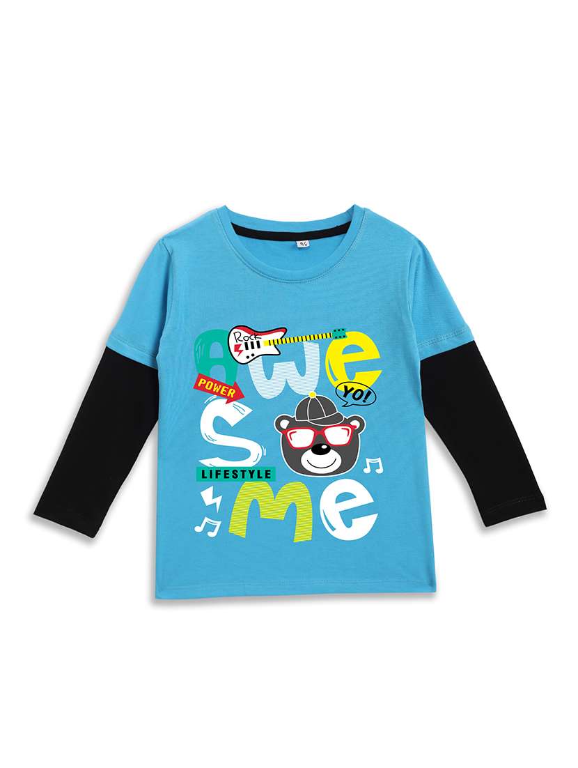 girls printed long sleeve tee