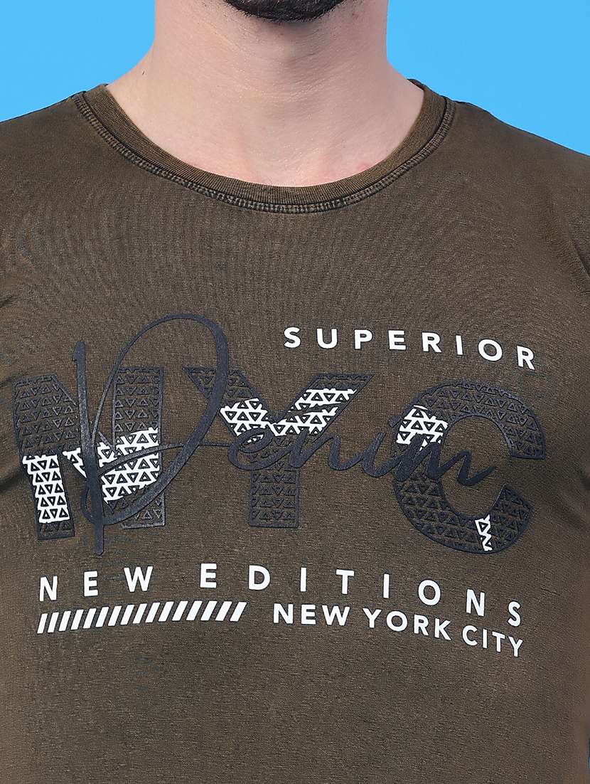 men typographic short sleeve slim fit t-shirt - 22274929 -  Standard Image - 3