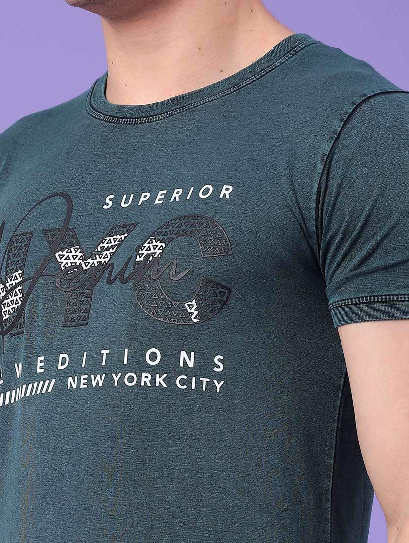 men typographic short sleeve slim fit t-shirt - 22274933 -  Standard Image - 3