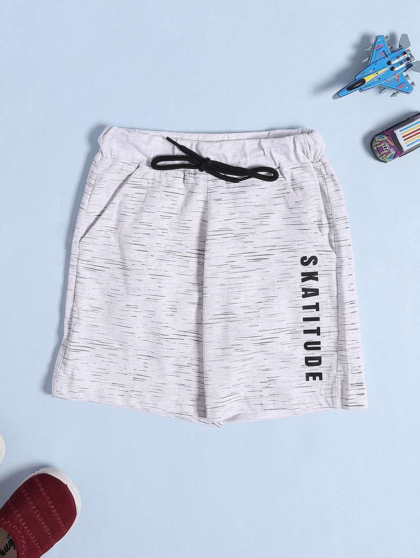 kids grey cotton shorts shorts and three-fourth