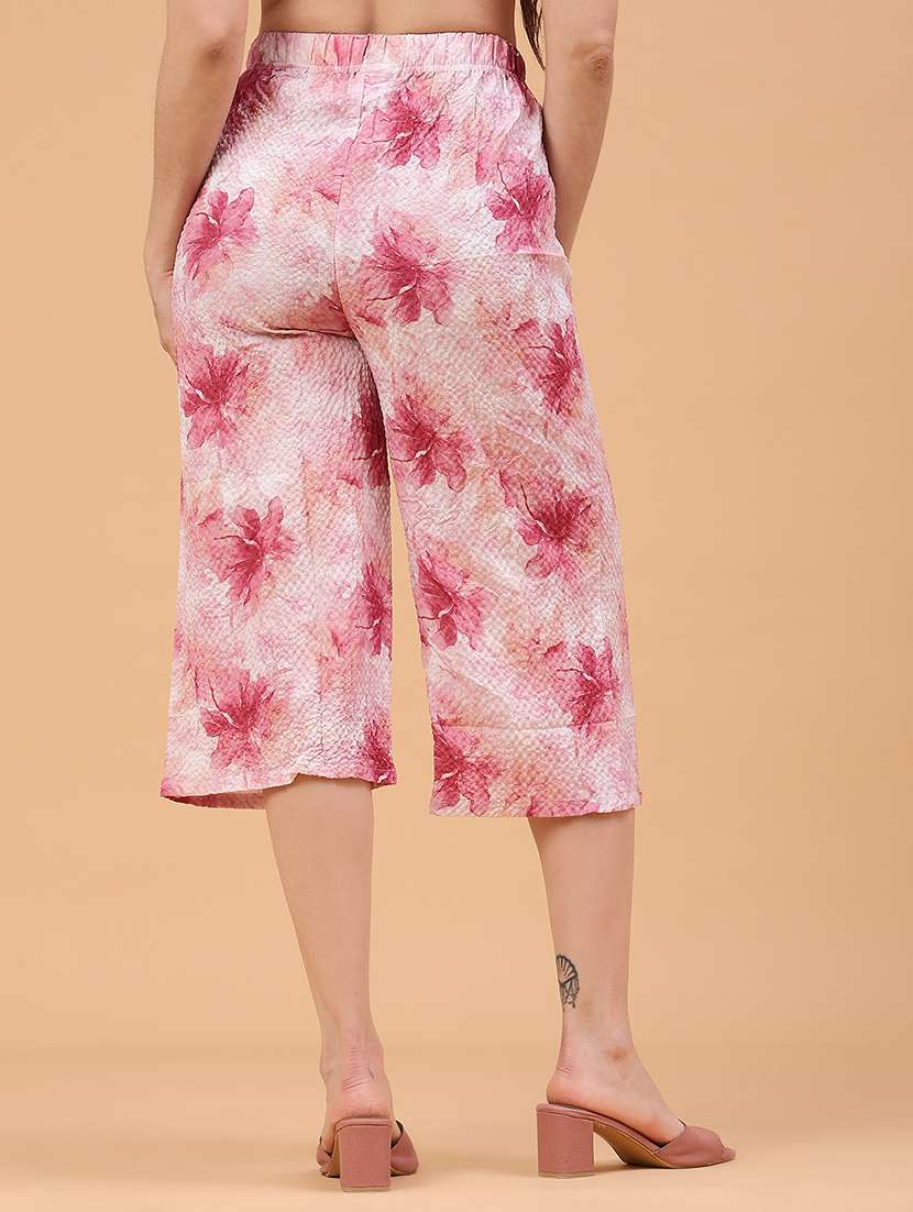 women printed mid rise capri - 22275152 -  Standard Image - 3