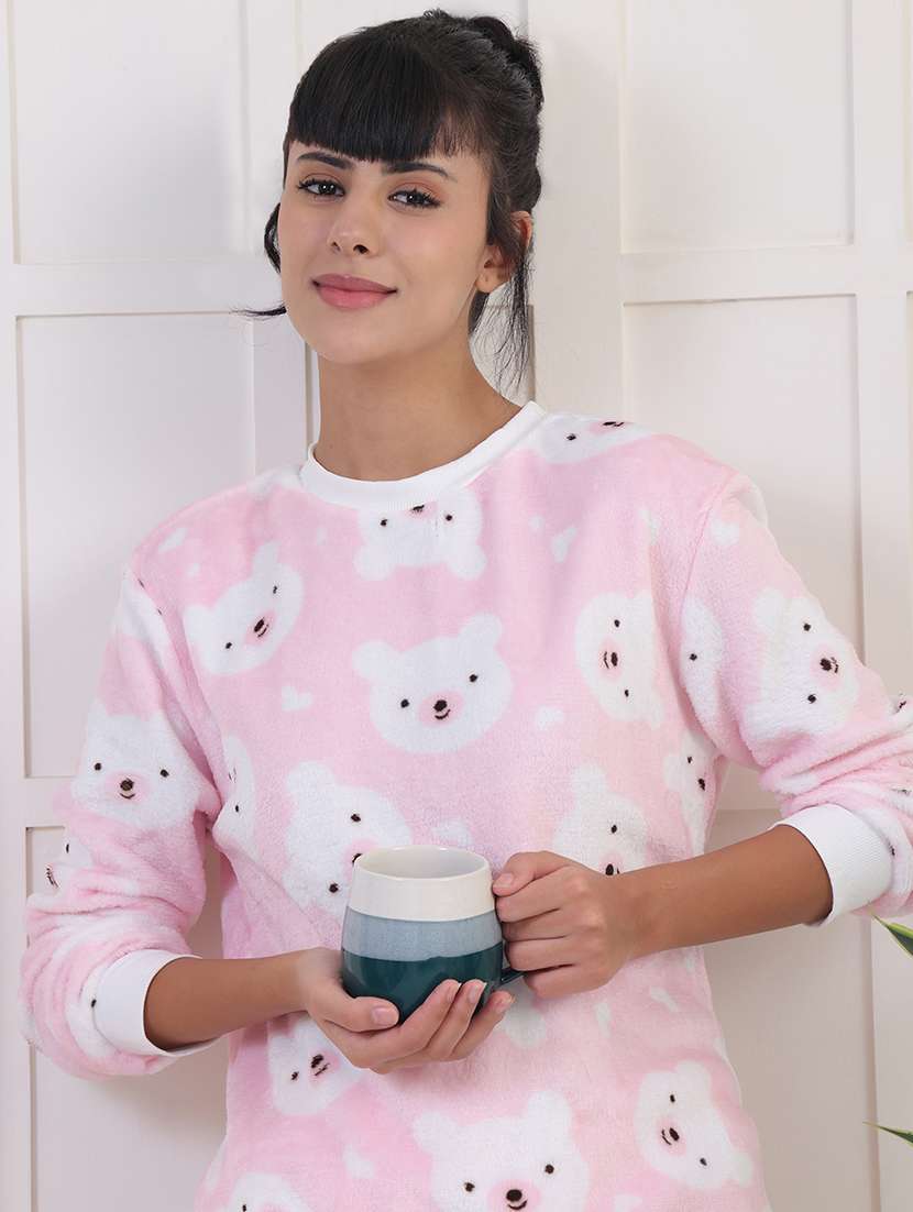women printed winter wear nightwear pyjama set - 22275306 -  Standard Image - 5