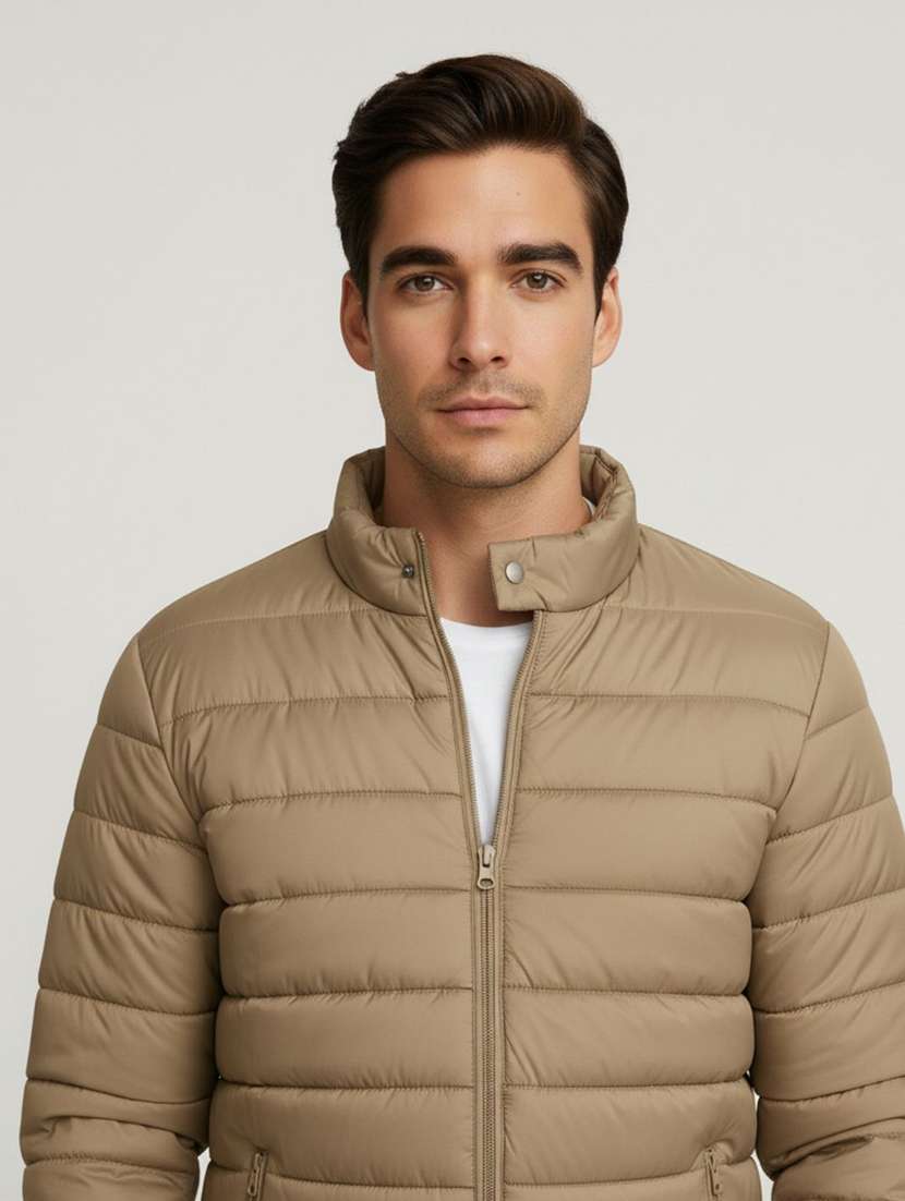 men solid long sleeve lightweight puffer jacket - 22275474 -  Standard Image - 3