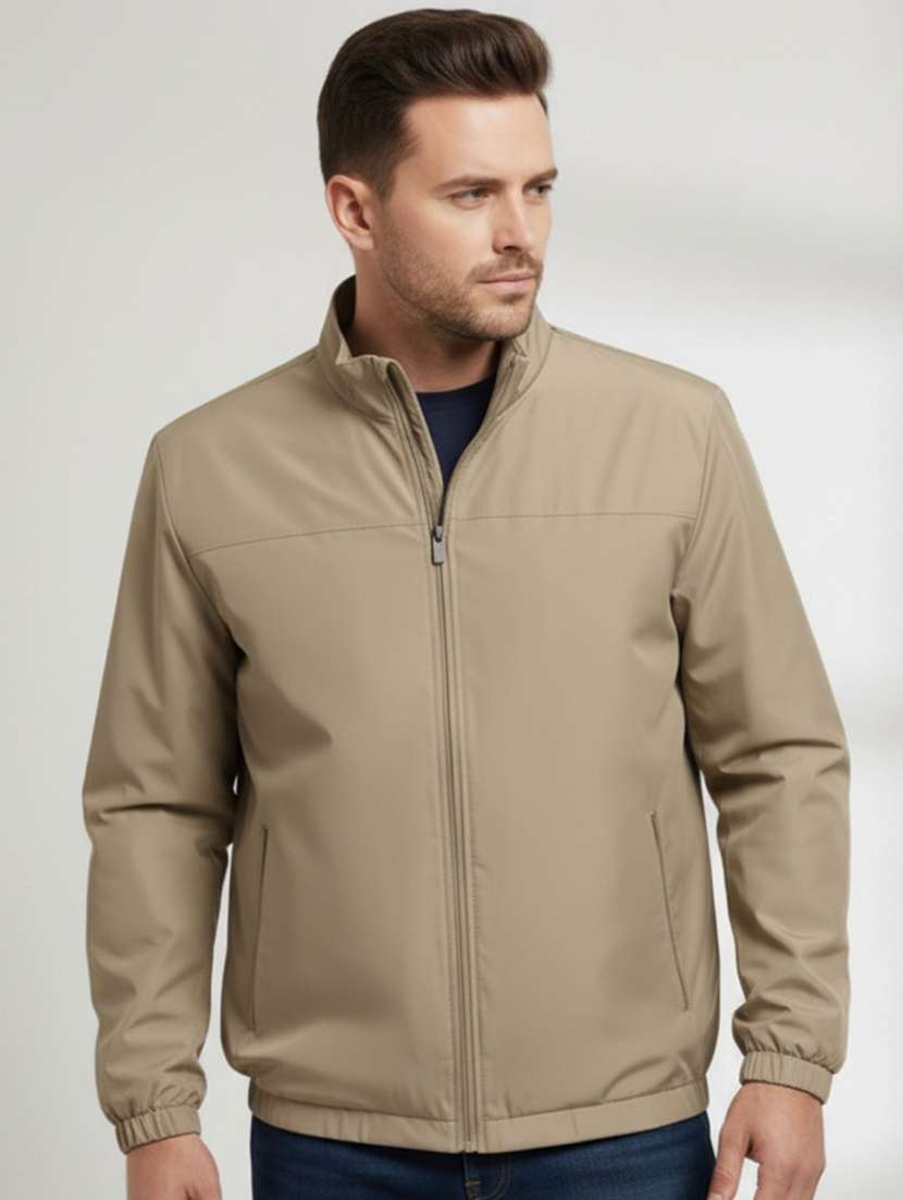 men solid long sleeve insulator bomber jacket - 22275480 -  Standard Image - 3