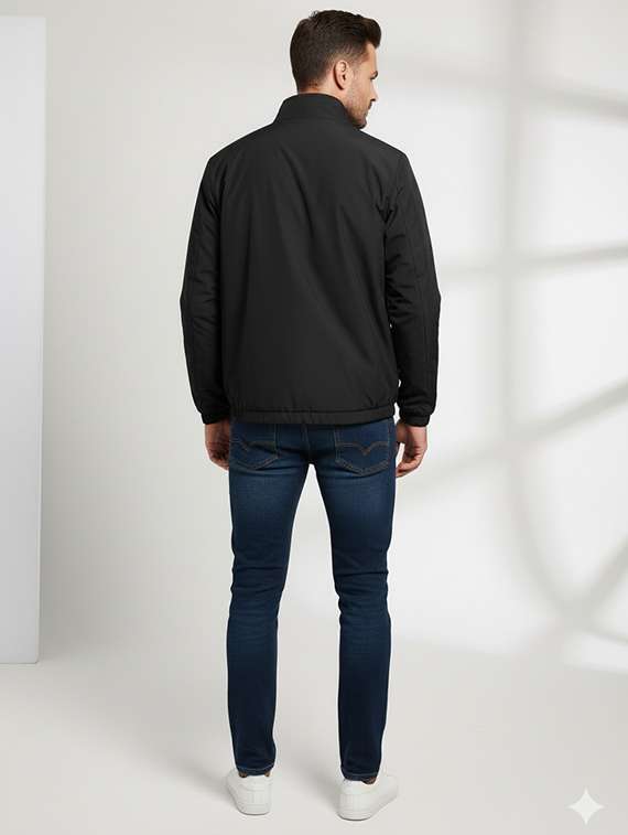 men solid long sleeve insulator bomber jacket - 22275481 -  Standard Image - 3