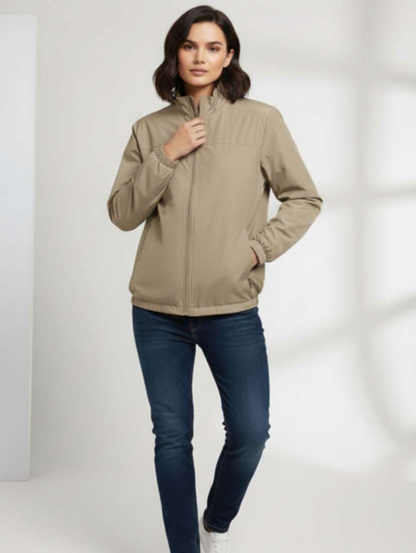 women solid long sleeve windcheater jacket - 22275482 -  Standard Image - 3