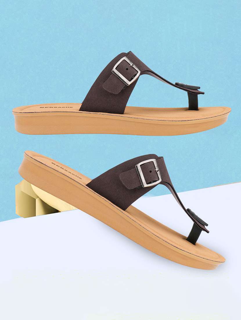 women solid slip on flip flop