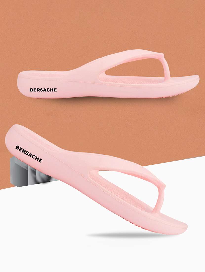 women solid slip on flip flop