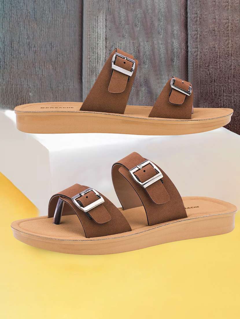 women solid slip on flip flop