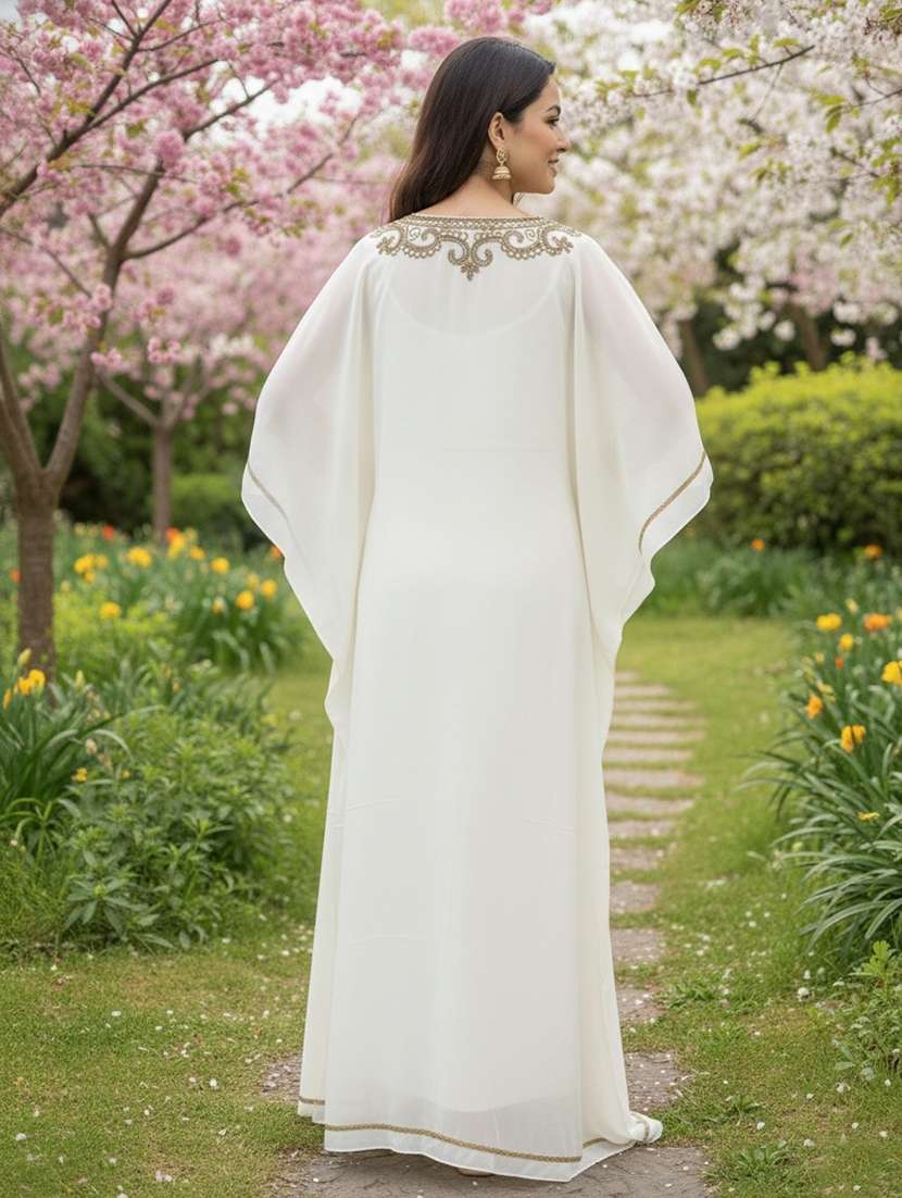 women embroidered kimono sleeve kaftan dress - 22275588 -  Standard Image - 3