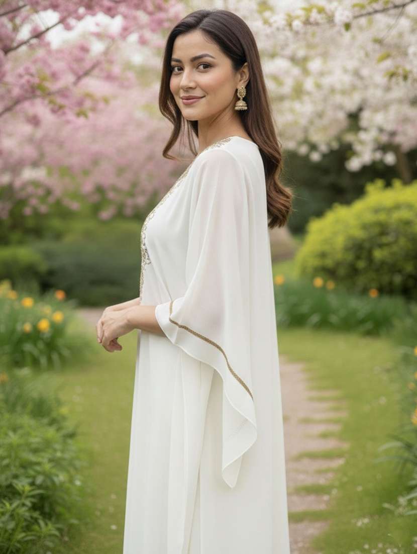 women embroidered kimono sleeve kaftan dress - 22275588 -  Standard Image - 5