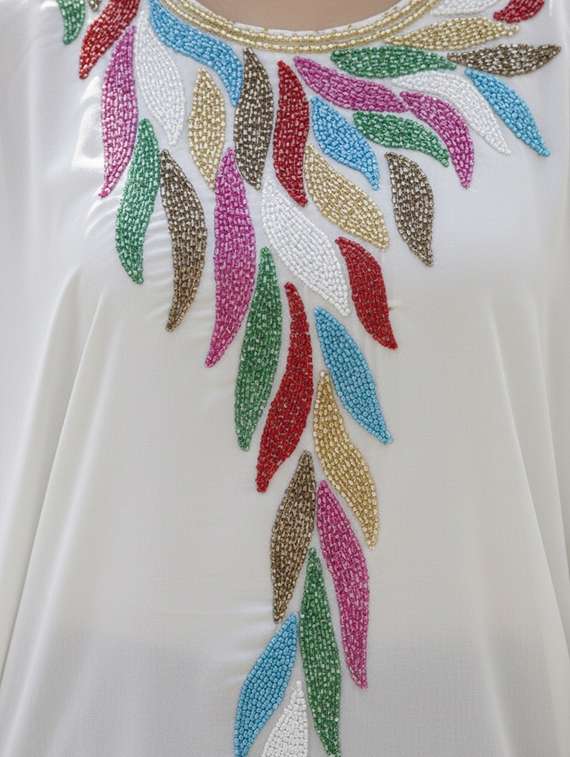 women embroidered kimono sleeve kaftan tunic - 22275614 -  Standard Image - 3