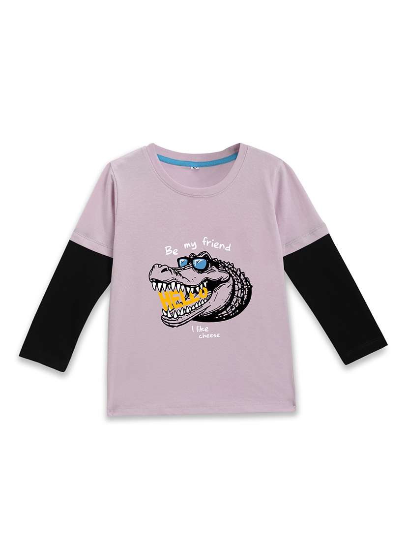girls printed long sleeve tee