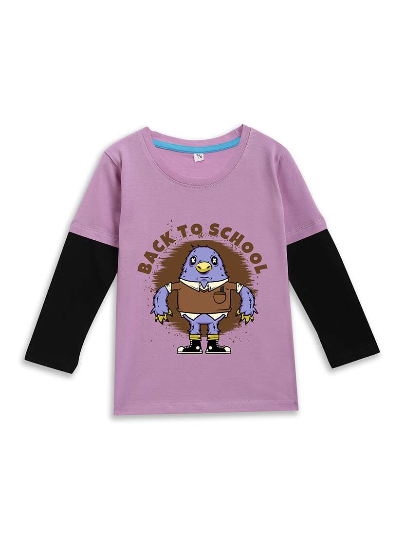 girls printed long sleeve tee