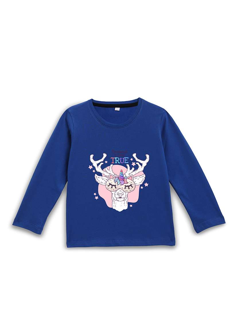 girls printed long sleeve tee