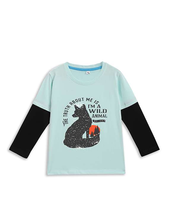 girls printed long sleeve tee