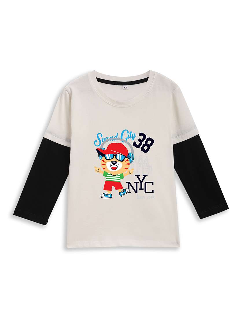 girls printed long sleeve tee
